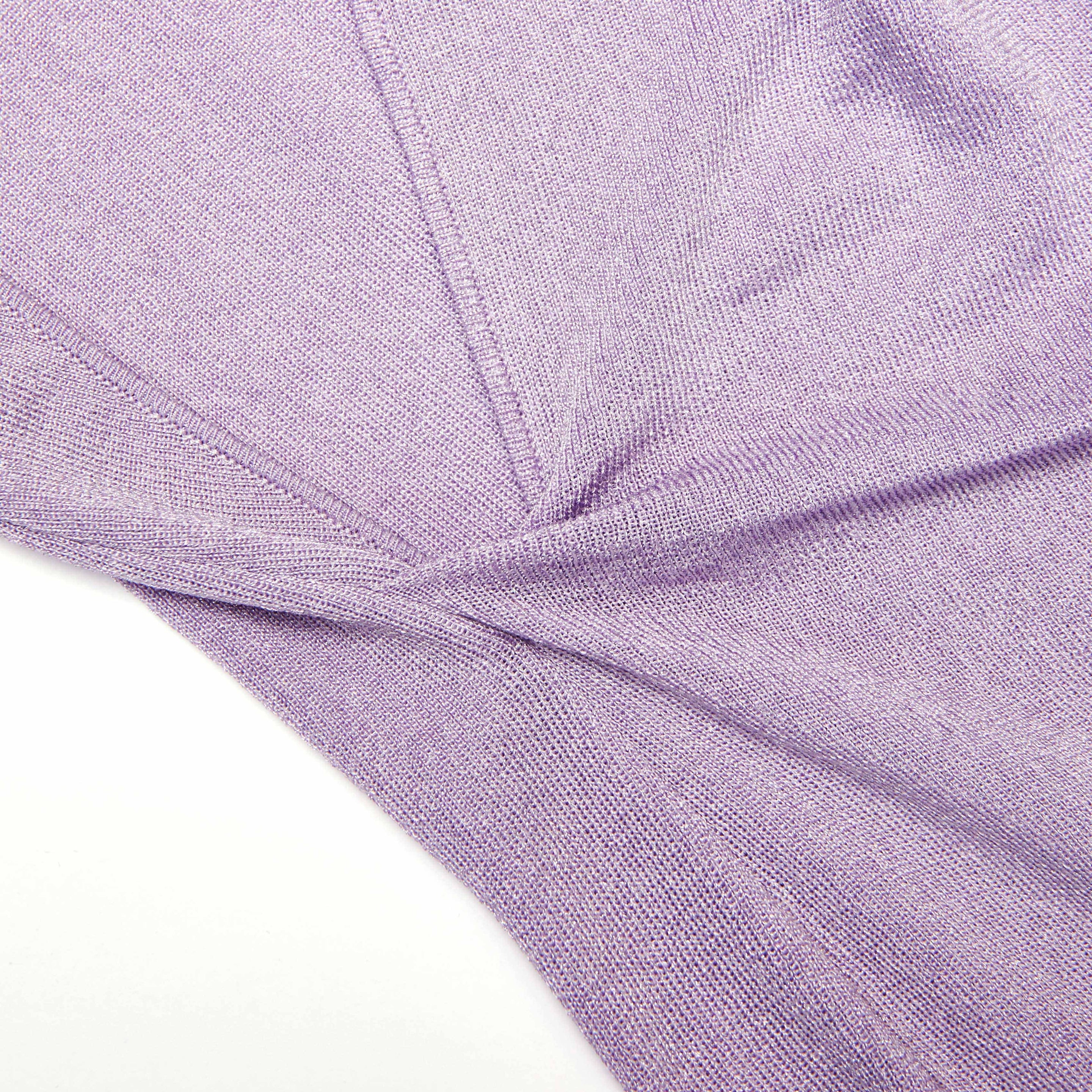 Lilac Viscose Knit Maxi Dress - 5