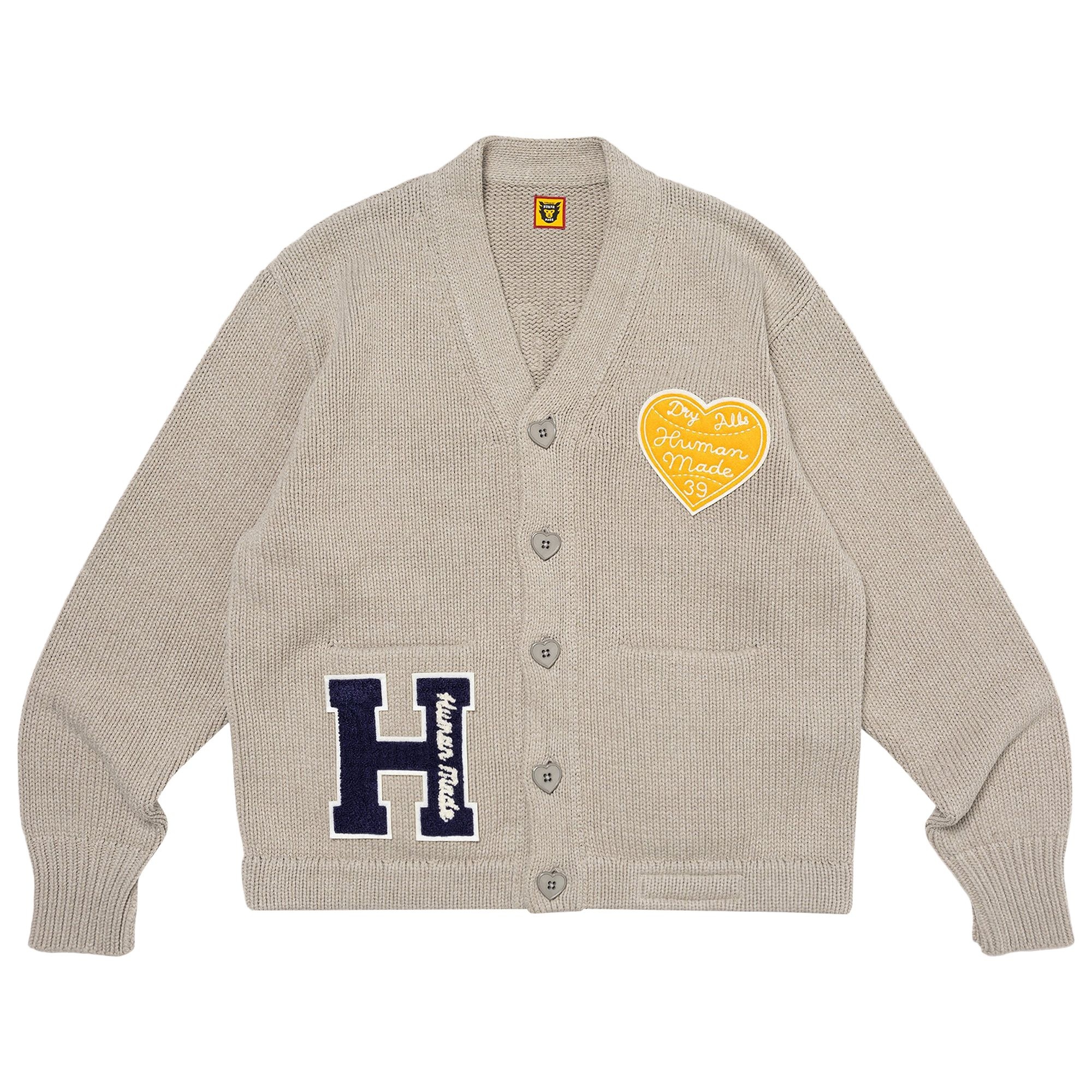Human Made Low Gauge Knit Cardigan 'Grey' - 1