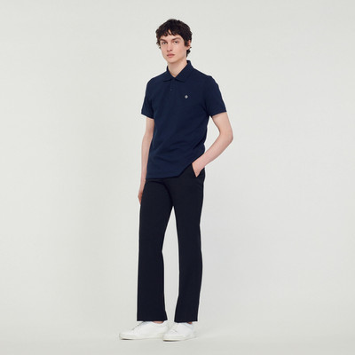 Sandro POLO SHIRT WITH SQUARE CROSS PATCH outlook