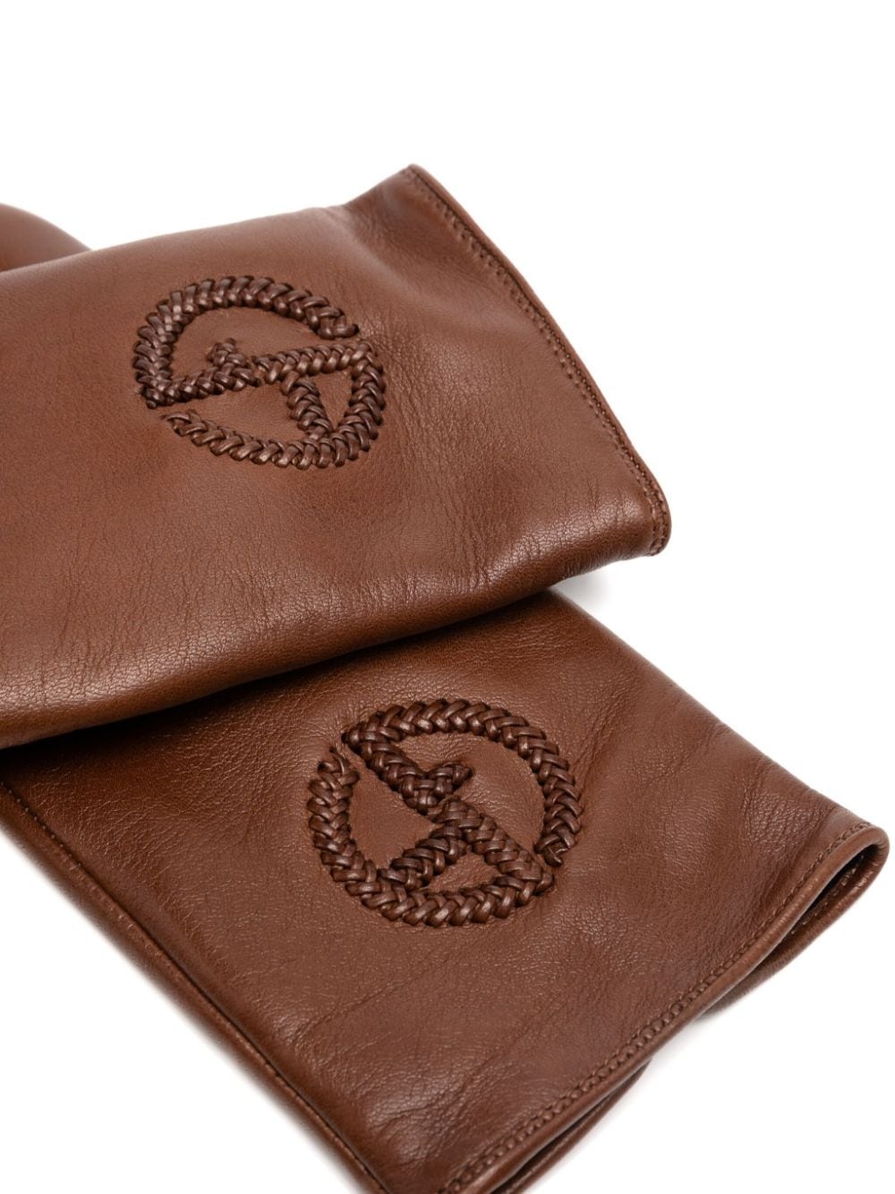 LOGO-BRAIDED GLOVES - 2