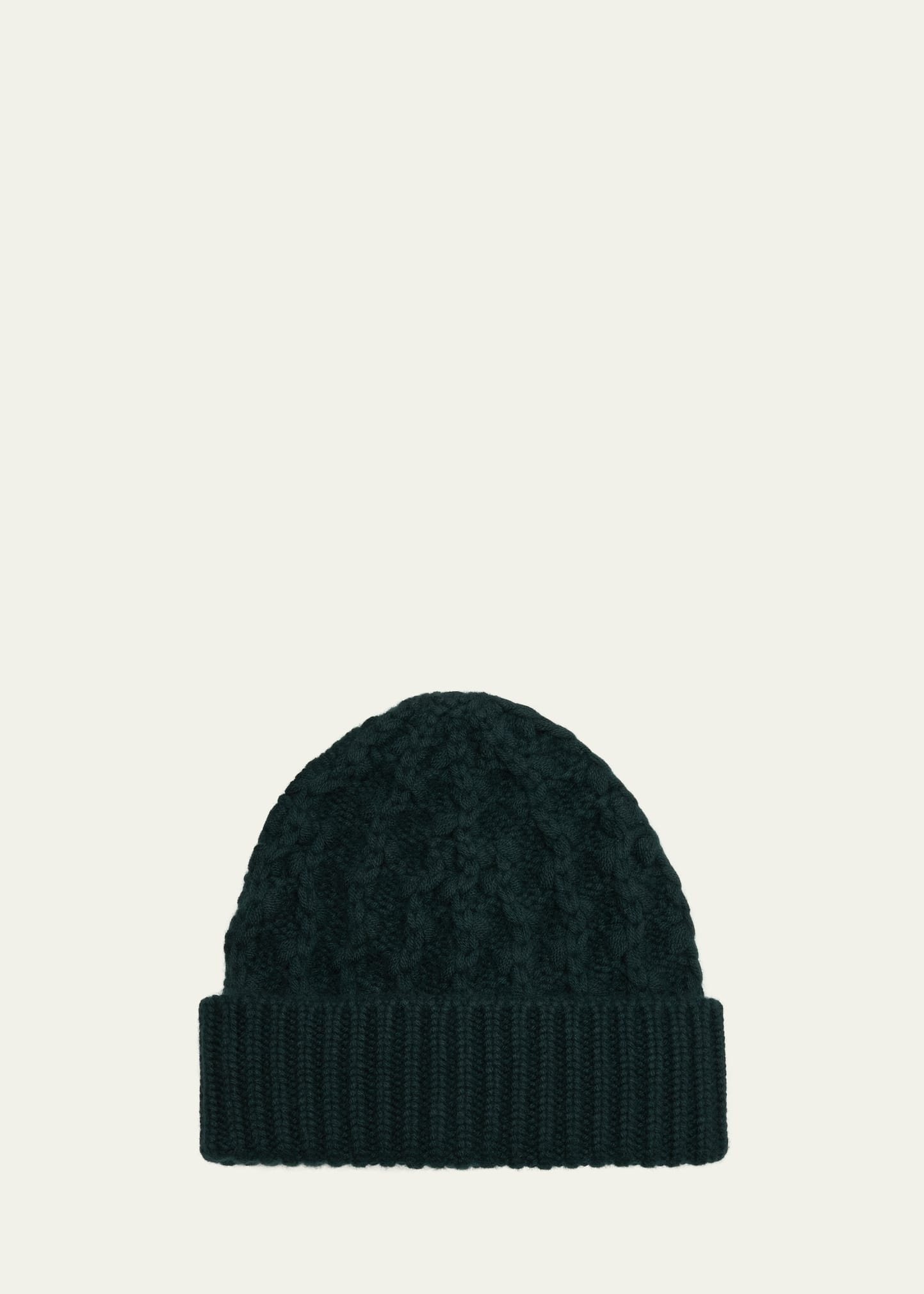 Valle Cable Knit Cashmere Beanie - 1