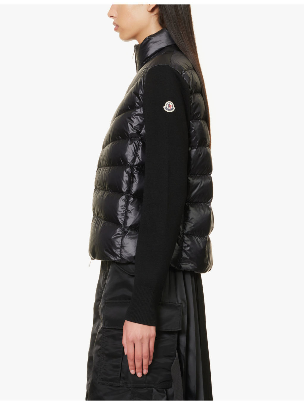 Funnel-neck brand-patch regular-fit shell-down jacket - 3