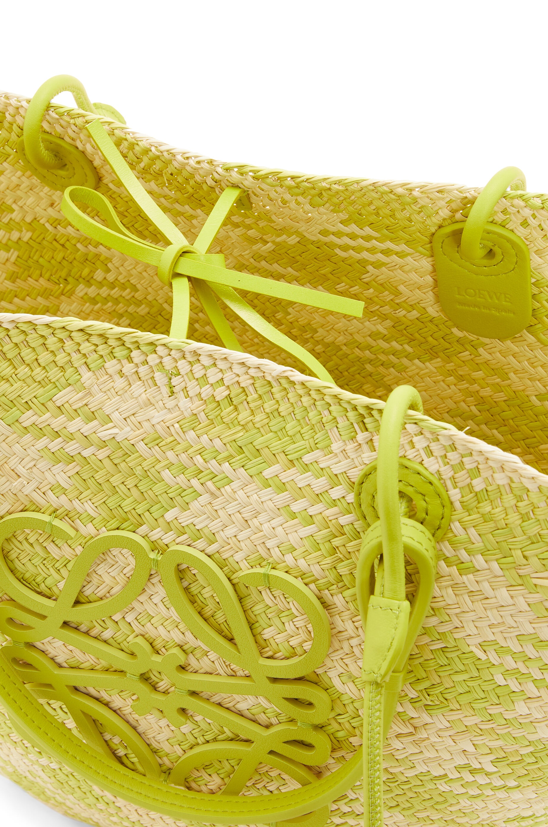 Anagram Basket bag in iraca palm and calfskin - 6