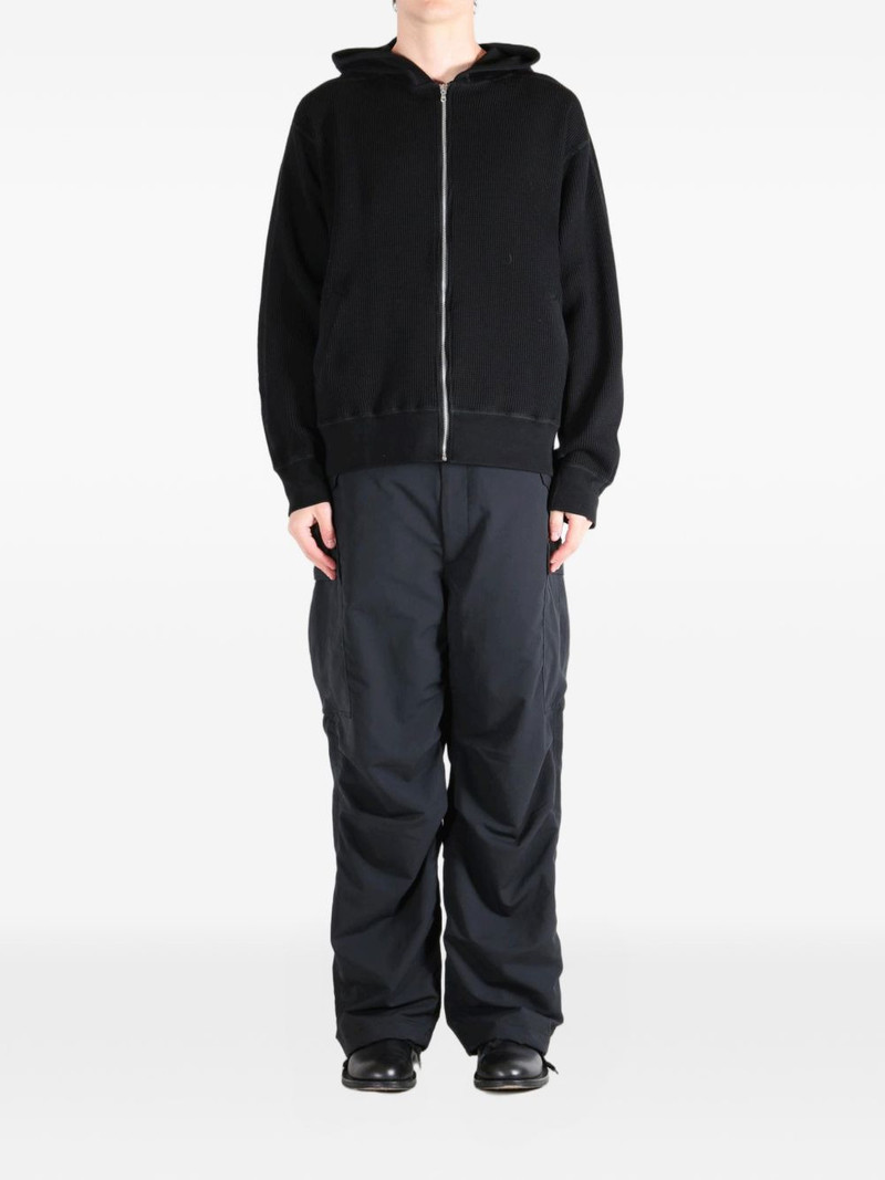 Nanamica waffle-knit zip-up hoodie outlook