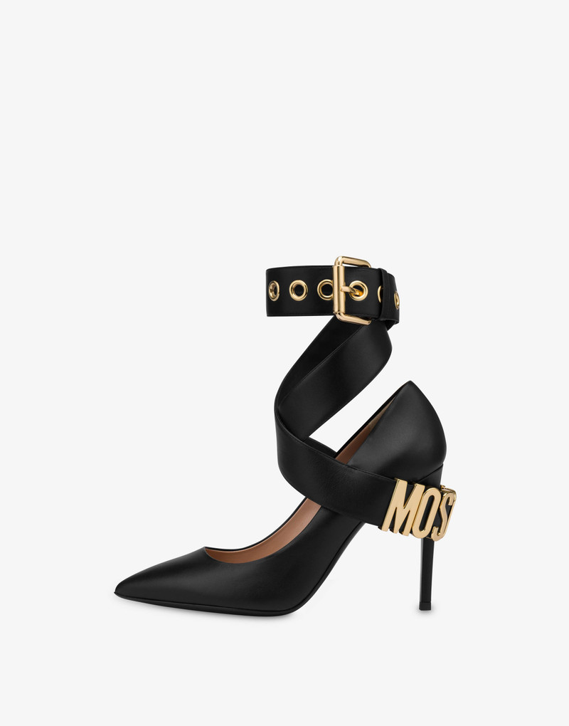 MOSCHINO BELT CALFSKIN PUMPS 2