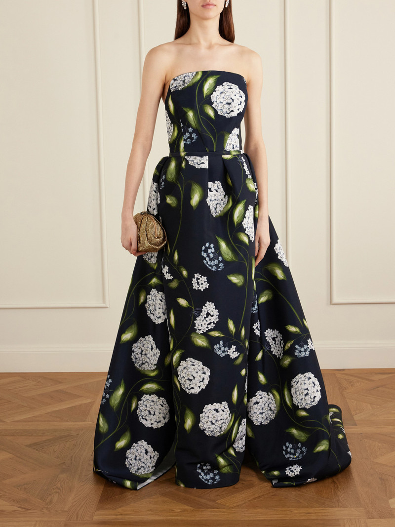 Oscar de la Renta Floral-print Twill Gown outlook