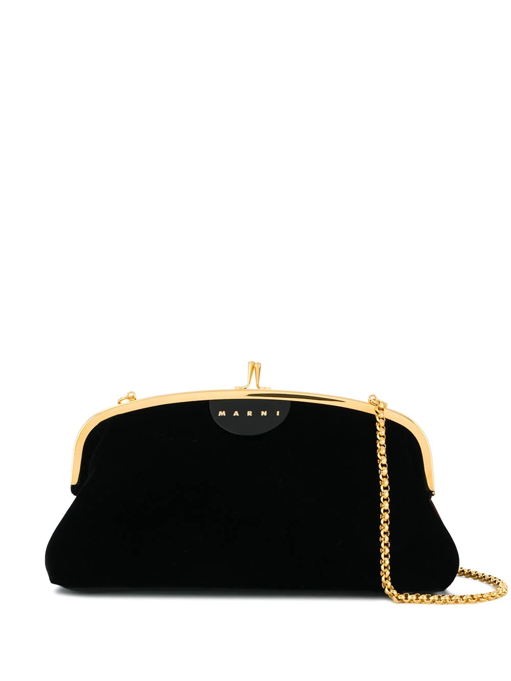 velvet two-tone crossbody bag - 1