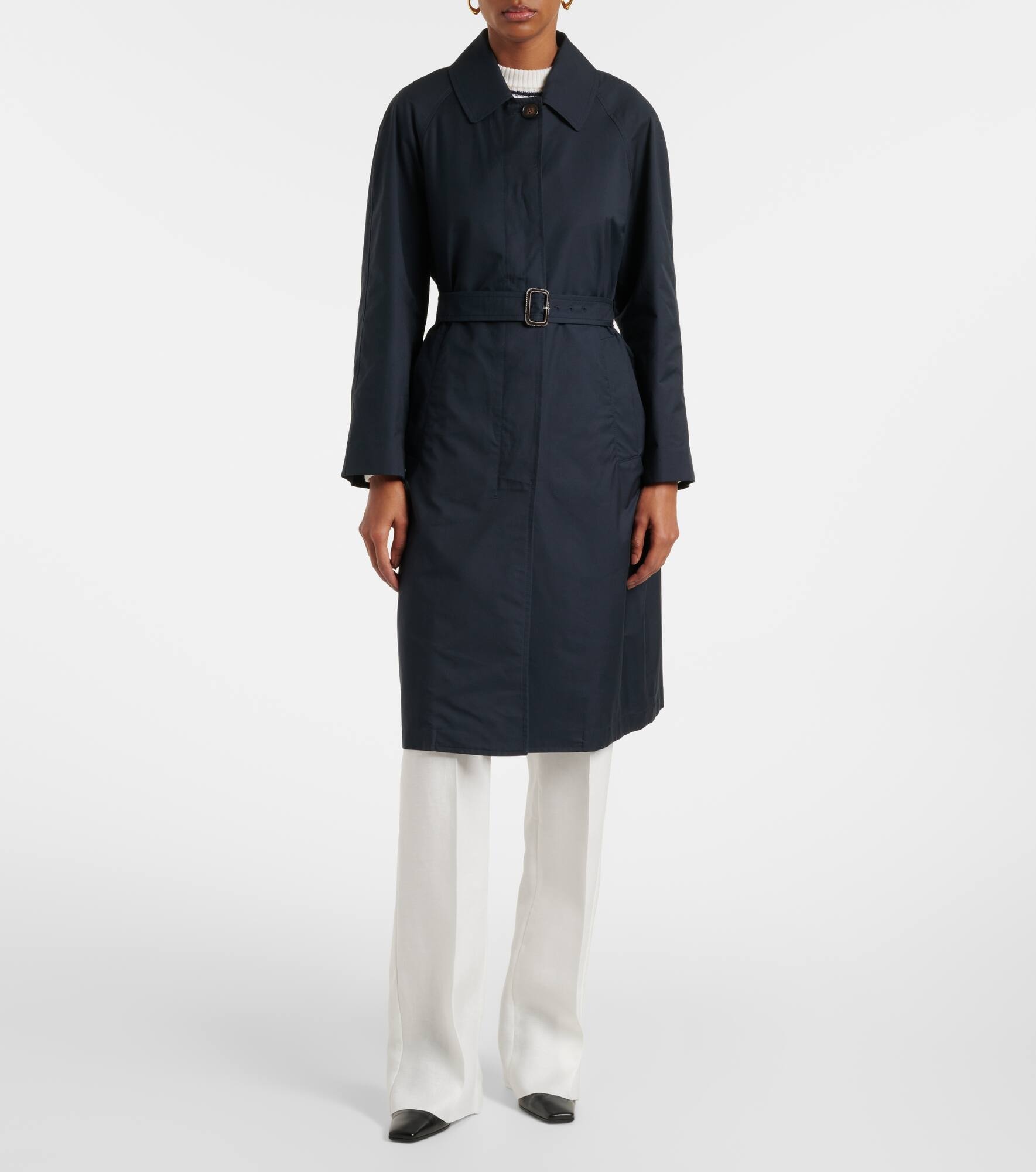 Orleans cotton-blend twill coat - 6