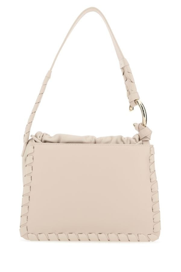 Powder pink leather Mate shoulder bag - 4