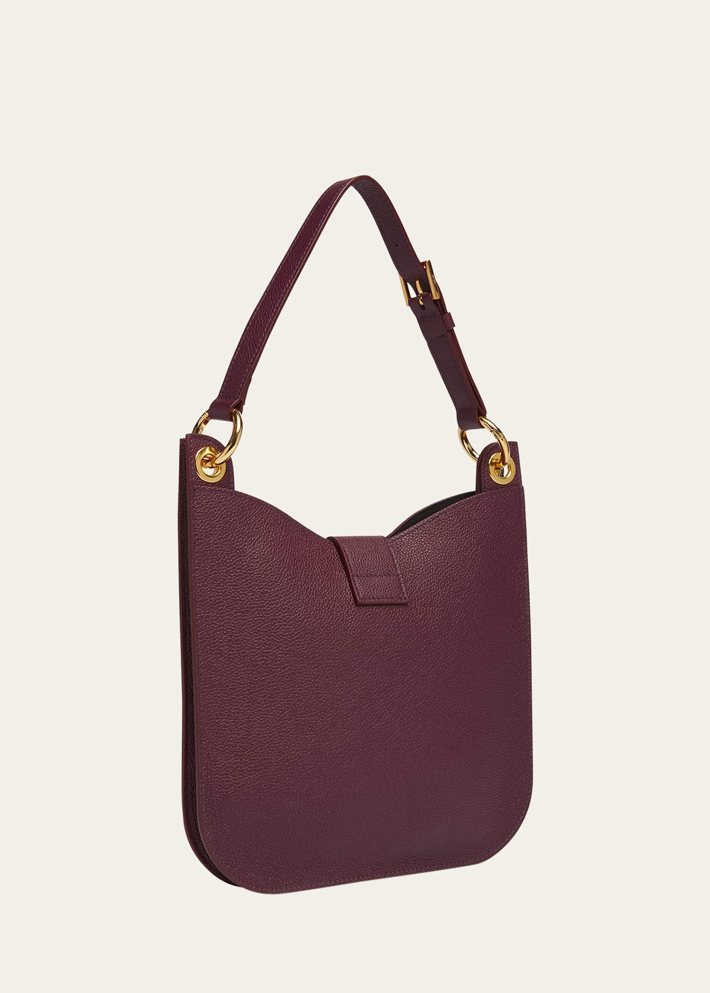 Tara Small Hobo Crossbody in Grained Leather - 3