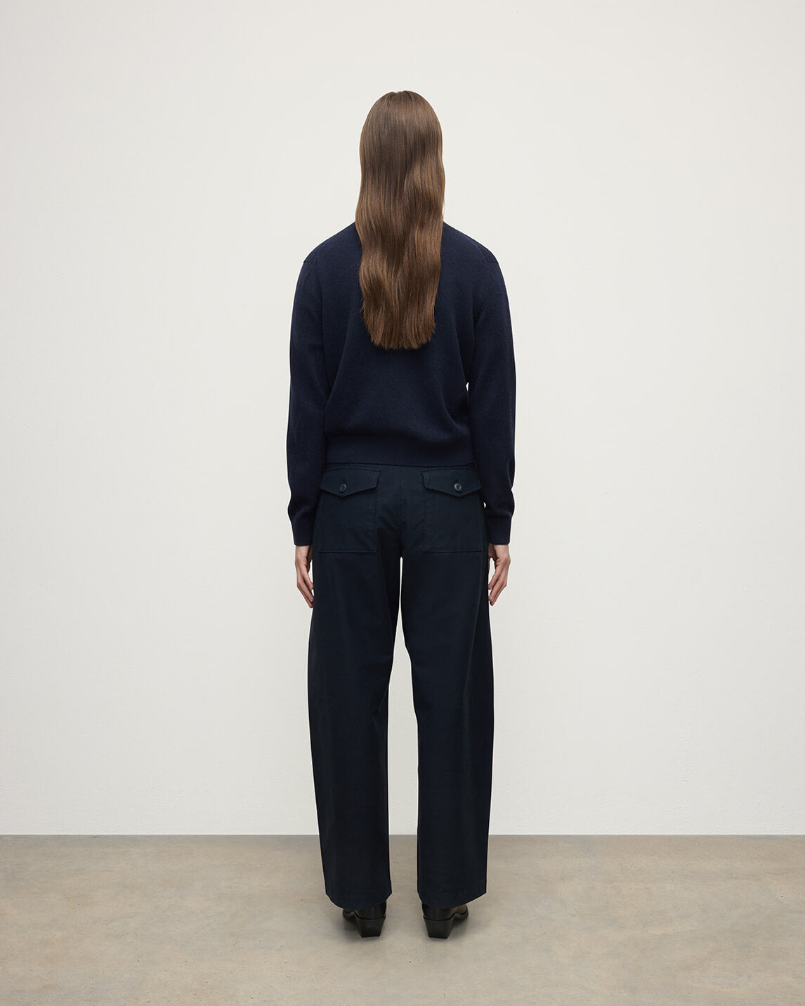 Classic Cashmere Navy Cardigan - 4