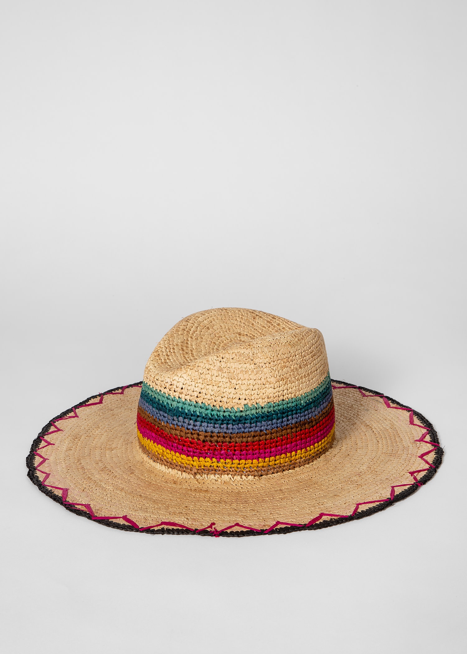Women's Brown 'Swirl' Crochet Straw Hat - 4