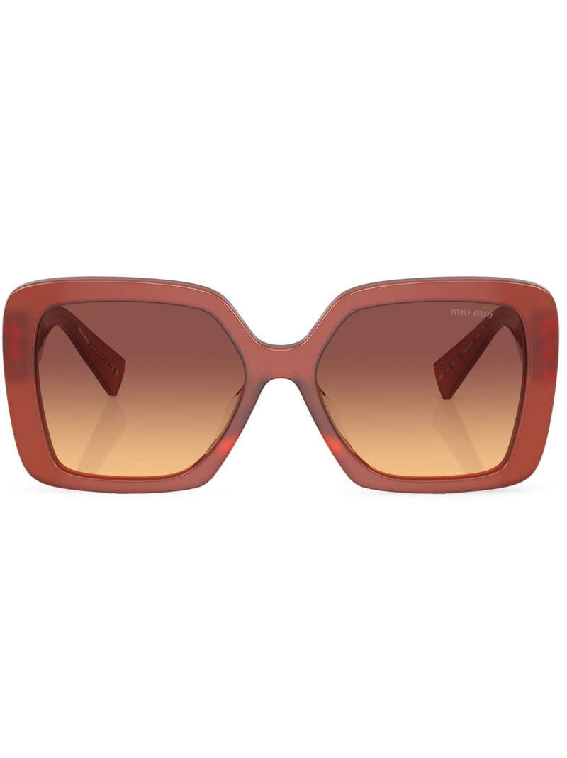 logo-plaque square-frame sunglasses 1