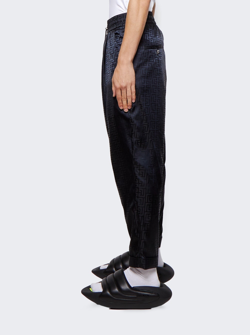 Low Crotch Monogram Nylon Pants Noir Black - 4