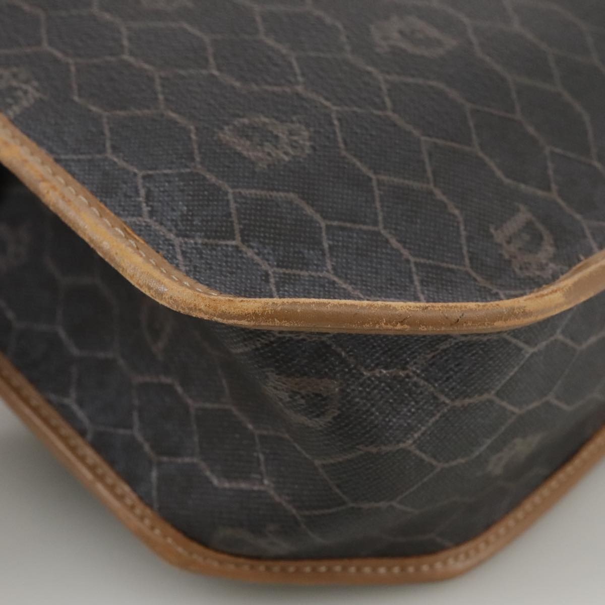 DIOR Honeycomb Canvas Hand Bag Black - 16