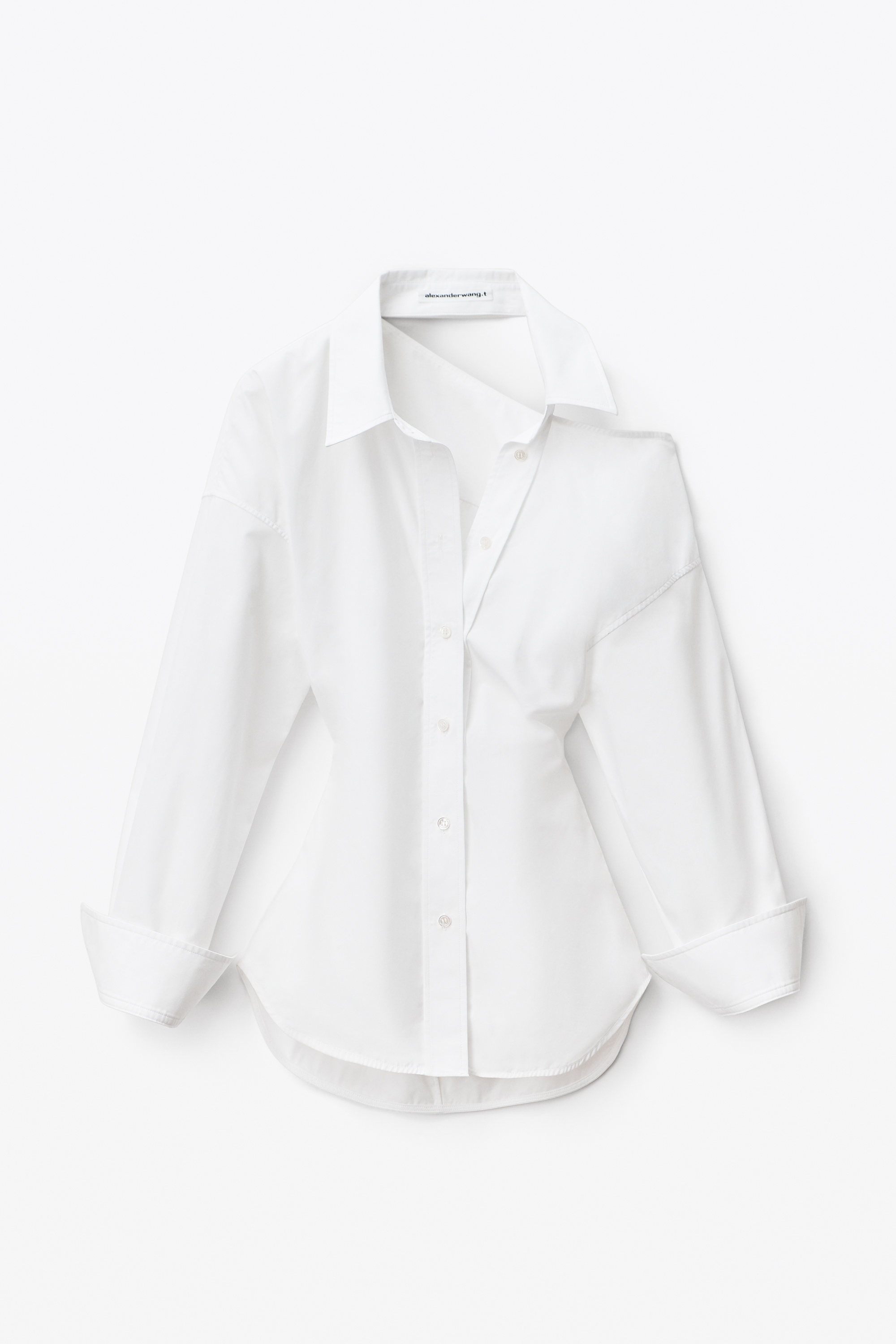 CUTOUT SHOULDER SHIRT IN COTTON - 1