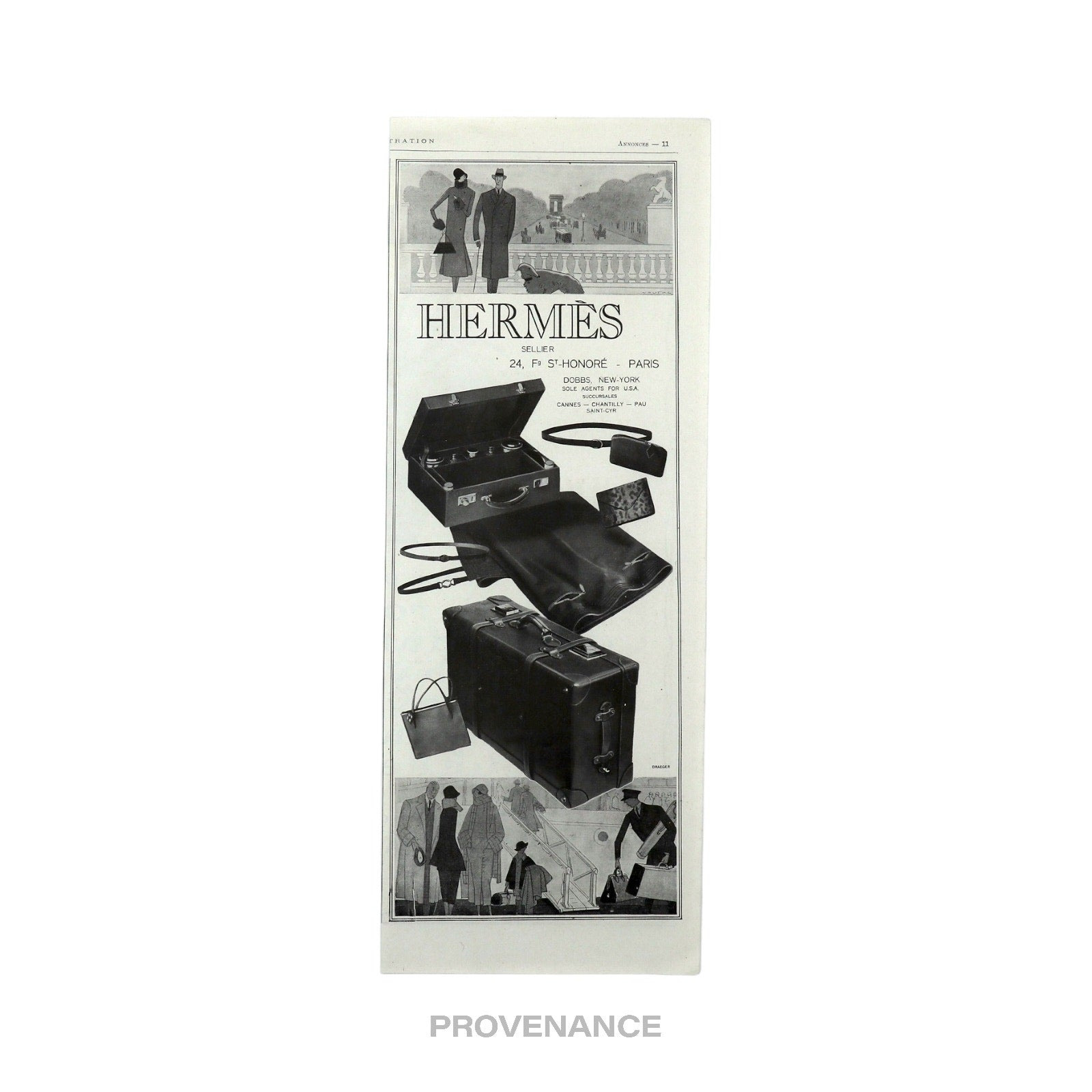 Hermes Antique Vintage Newsprint Ad - HERMÈS SELLIER V - 3