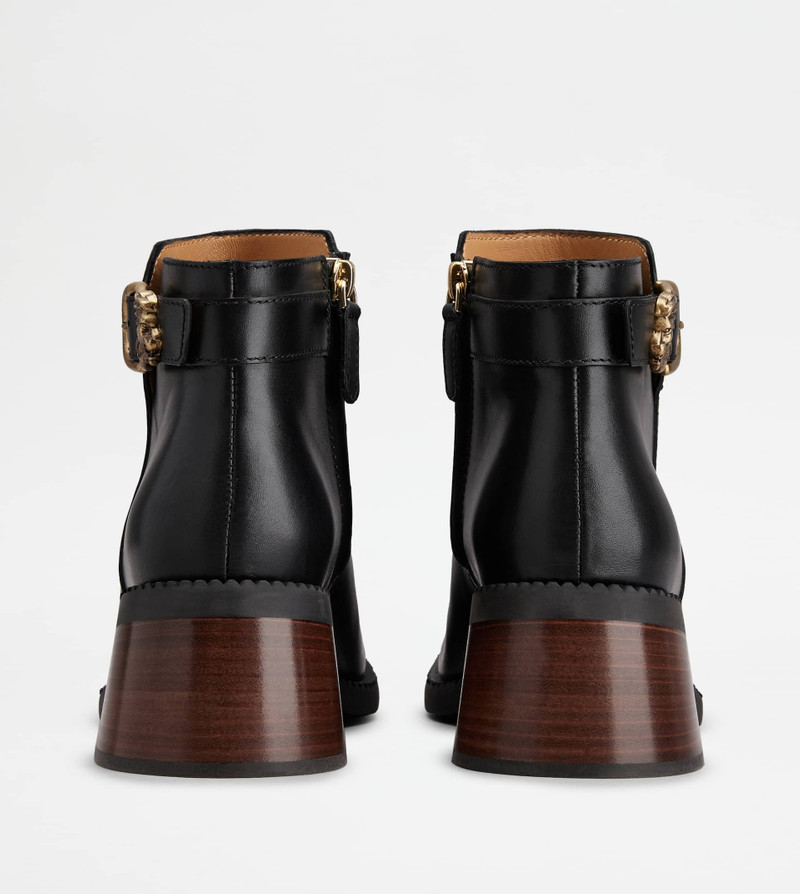 Tod's TOD'S ANKLE BOOTS IN LEATHER - BLACK outlook