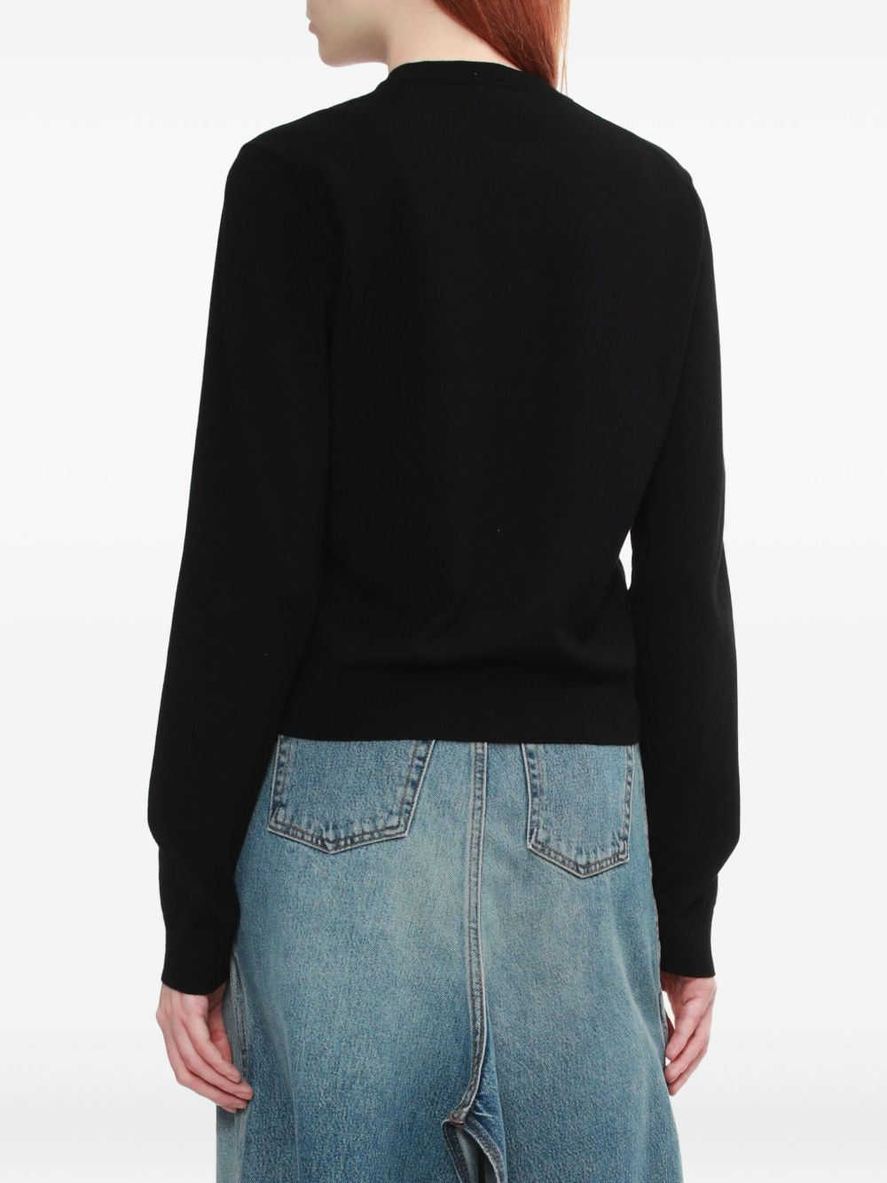 logo-embroidered cardigan - 4