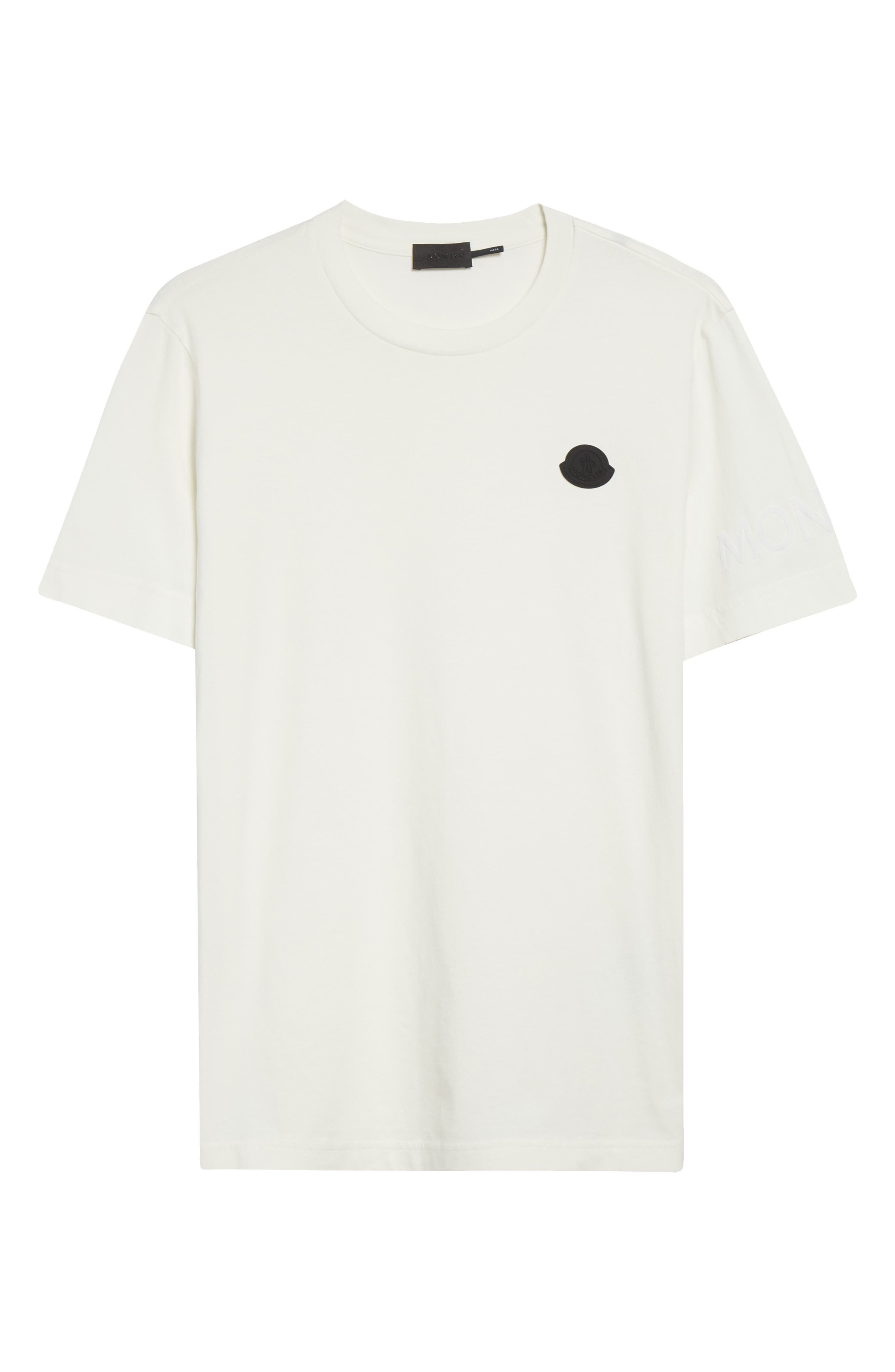 Moncler Logo Patch Cotton T-Shirt in Jet Stream at Nordstrom - 5