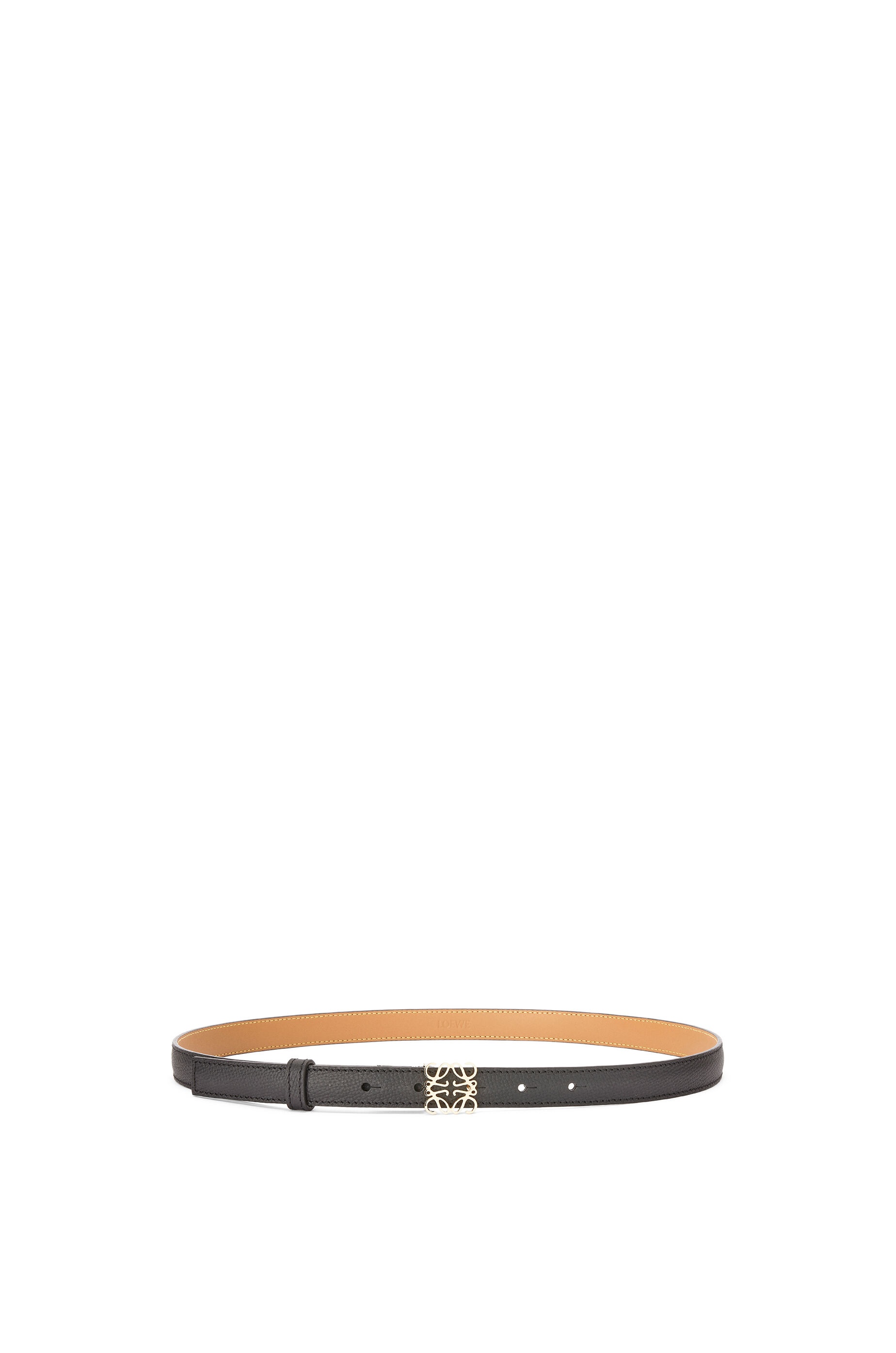 Anagram belt in pebble grain calfskin - 1