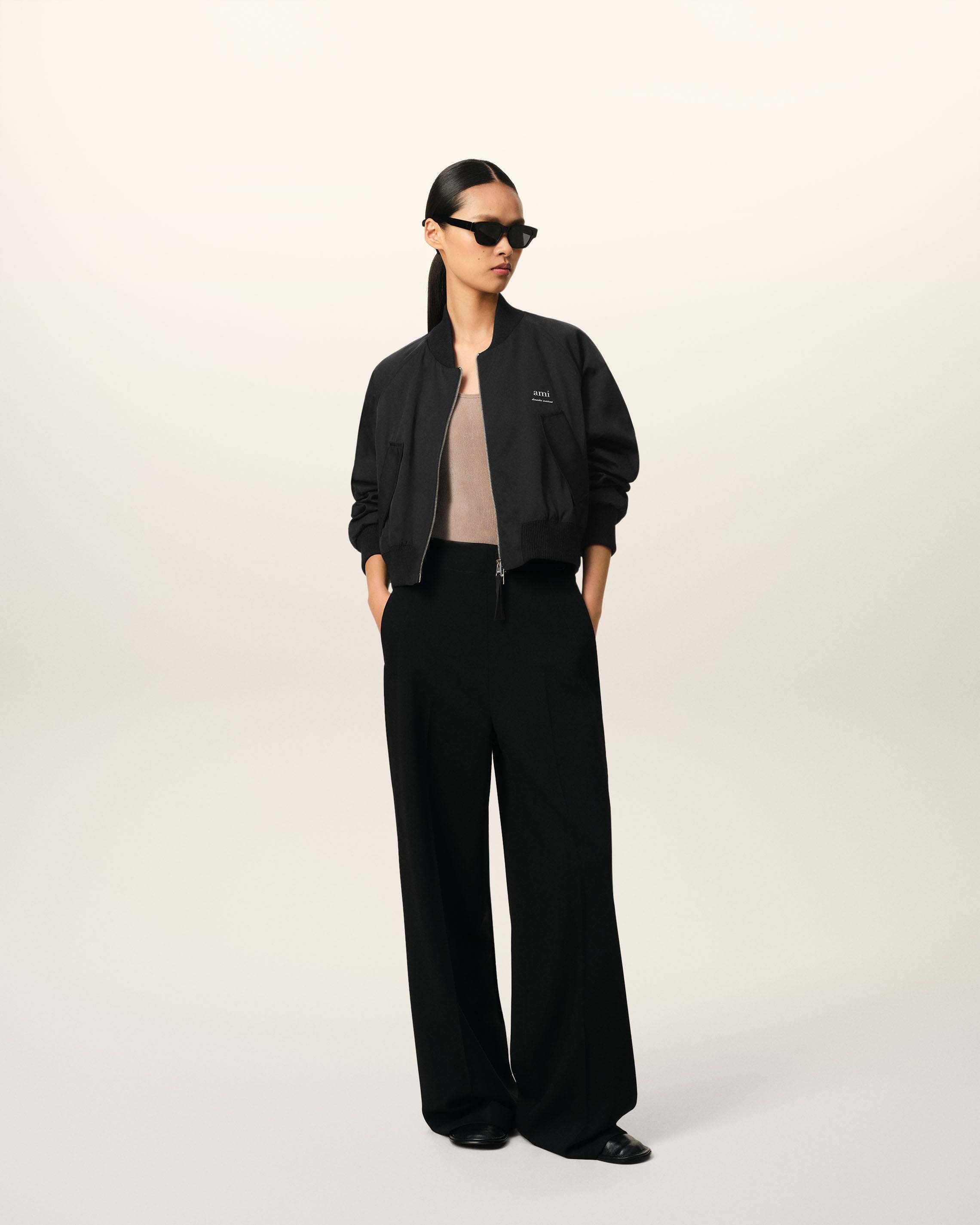 BLACK TWILL BOMBER - 2