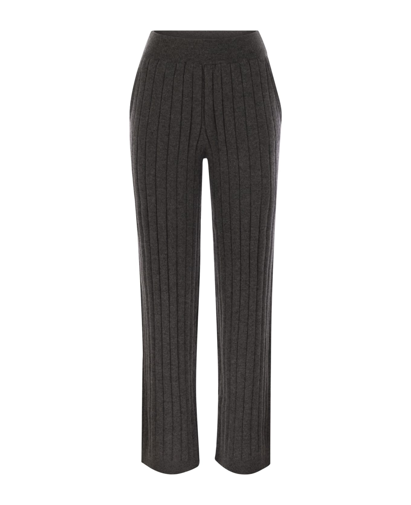 パンツ BRUNELLO CUCINELLI Cashmere knit trousers (M12193499 C079) Brunello Cucinelli Cashmere Knit Trousers | italist | REVERSIBLE