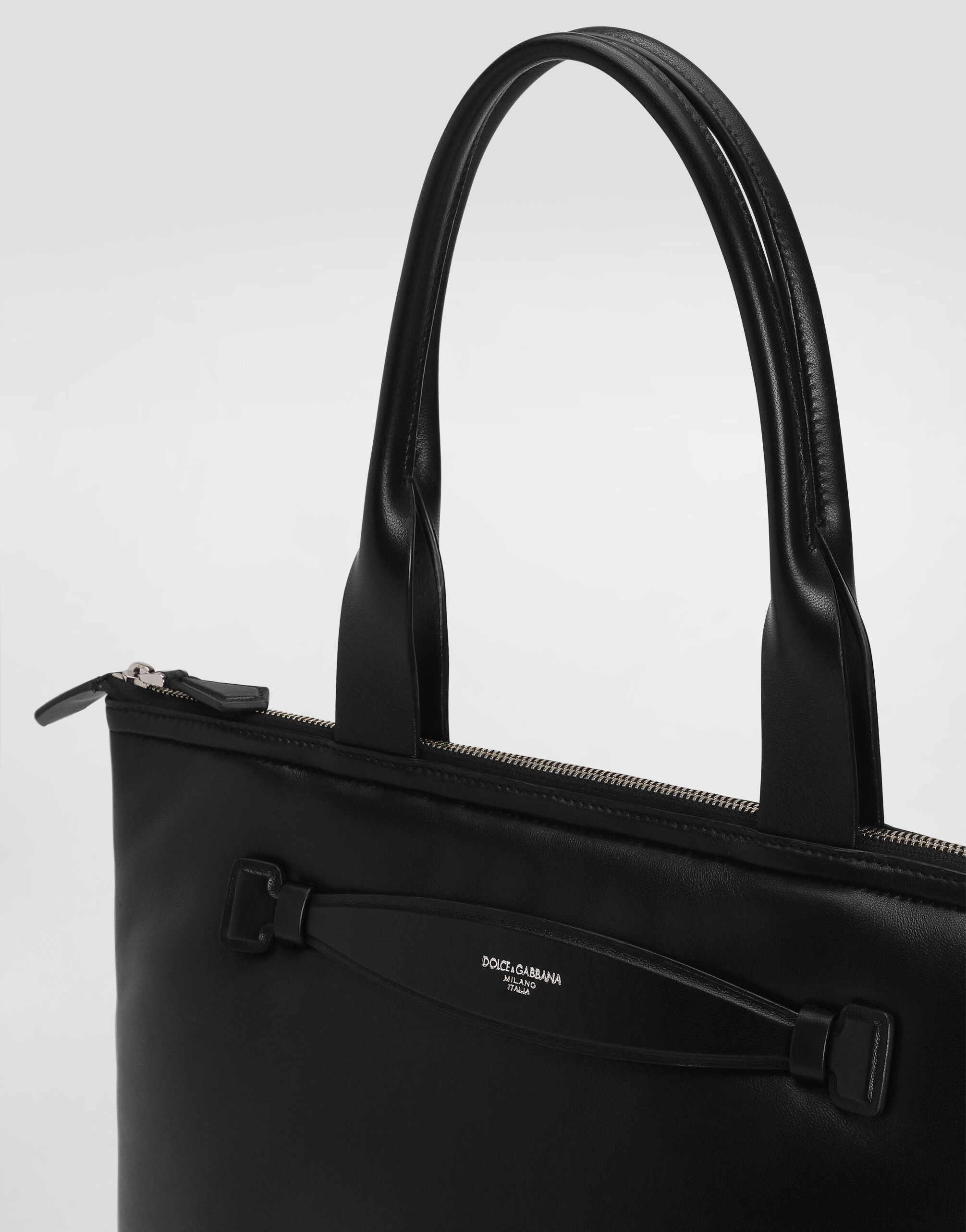 Calfskin nappa leather shopper - 6