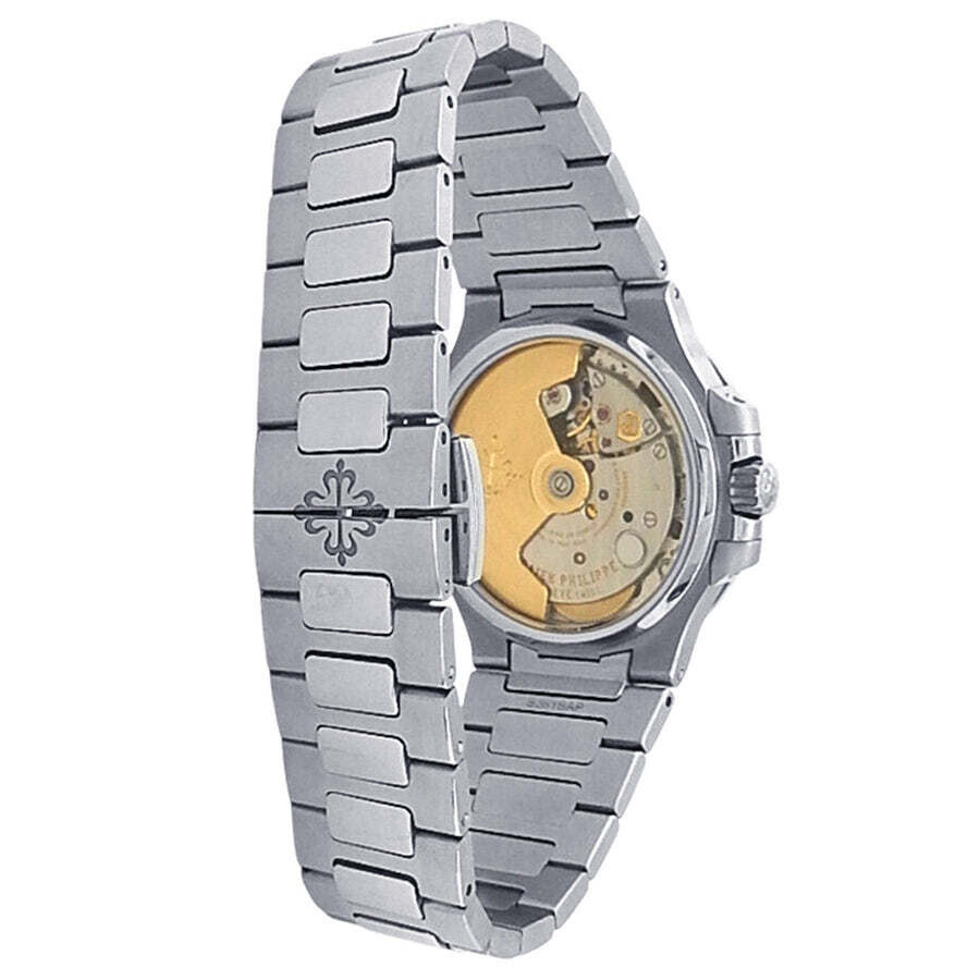 Pre-owned Patek Philippe Nautilus Automatic Diamond Black Dial Ladies Watch 7008/1A-010 - 4