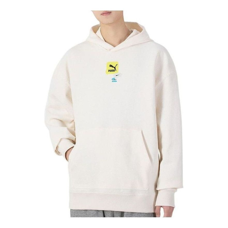 Puma Oversize Trend Graphic Logo Hoodie 'White' 536061-65 - 1