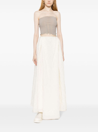 Marc Le Bihan frayed strapless tube top outlook