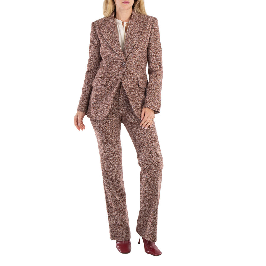 Chloe Ladies Tweed Knit Tailored Blazer Jacket - 6