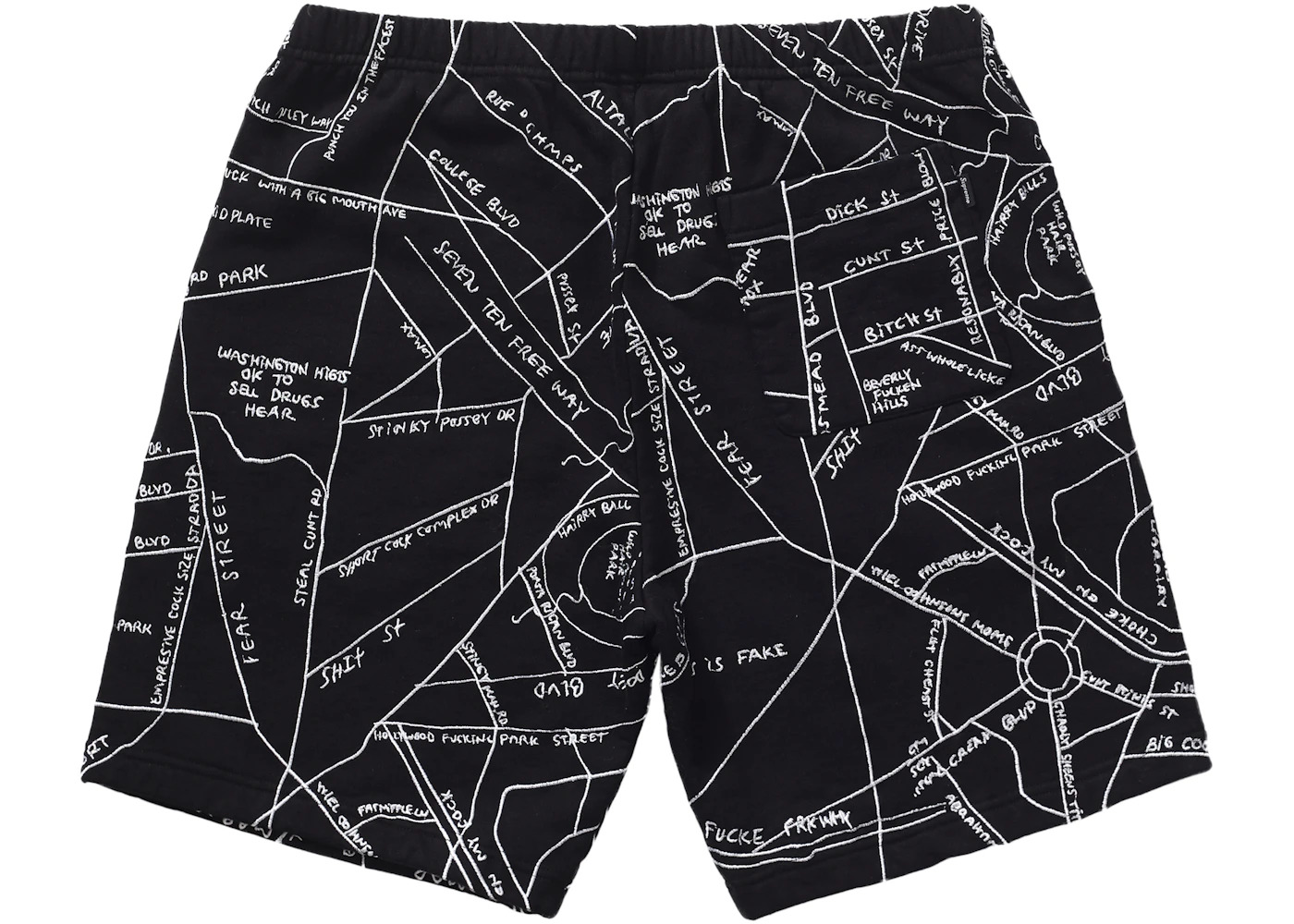 Supreme Gonz Embroidered Map Sweatshort Black - 2
