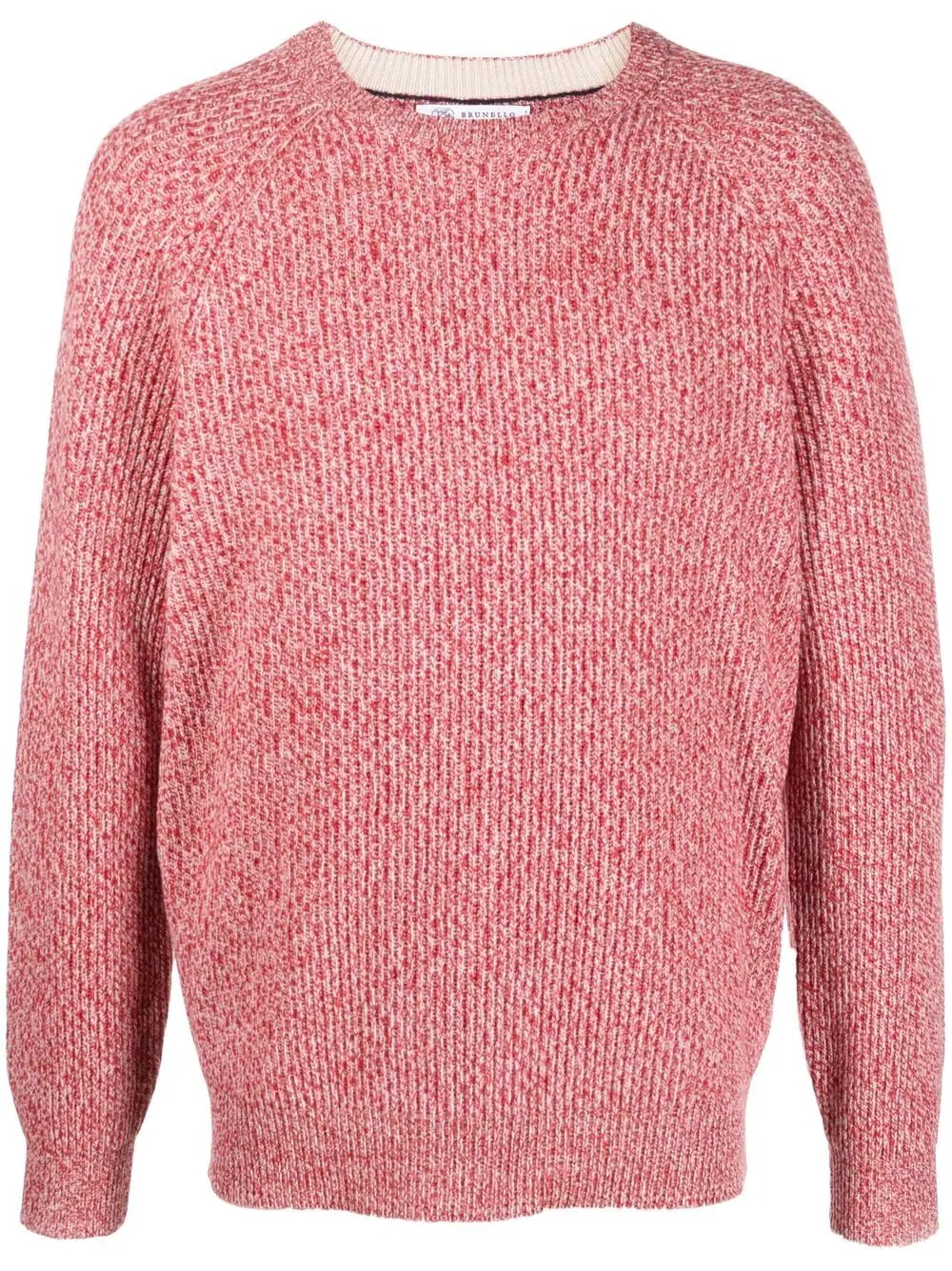 mark-knit ribbed-trim jumper - 1