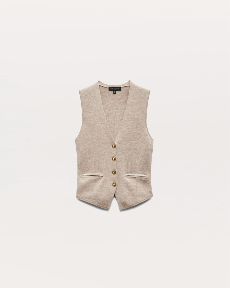 Ella Merino Wool-Blend Sweater Vest 1