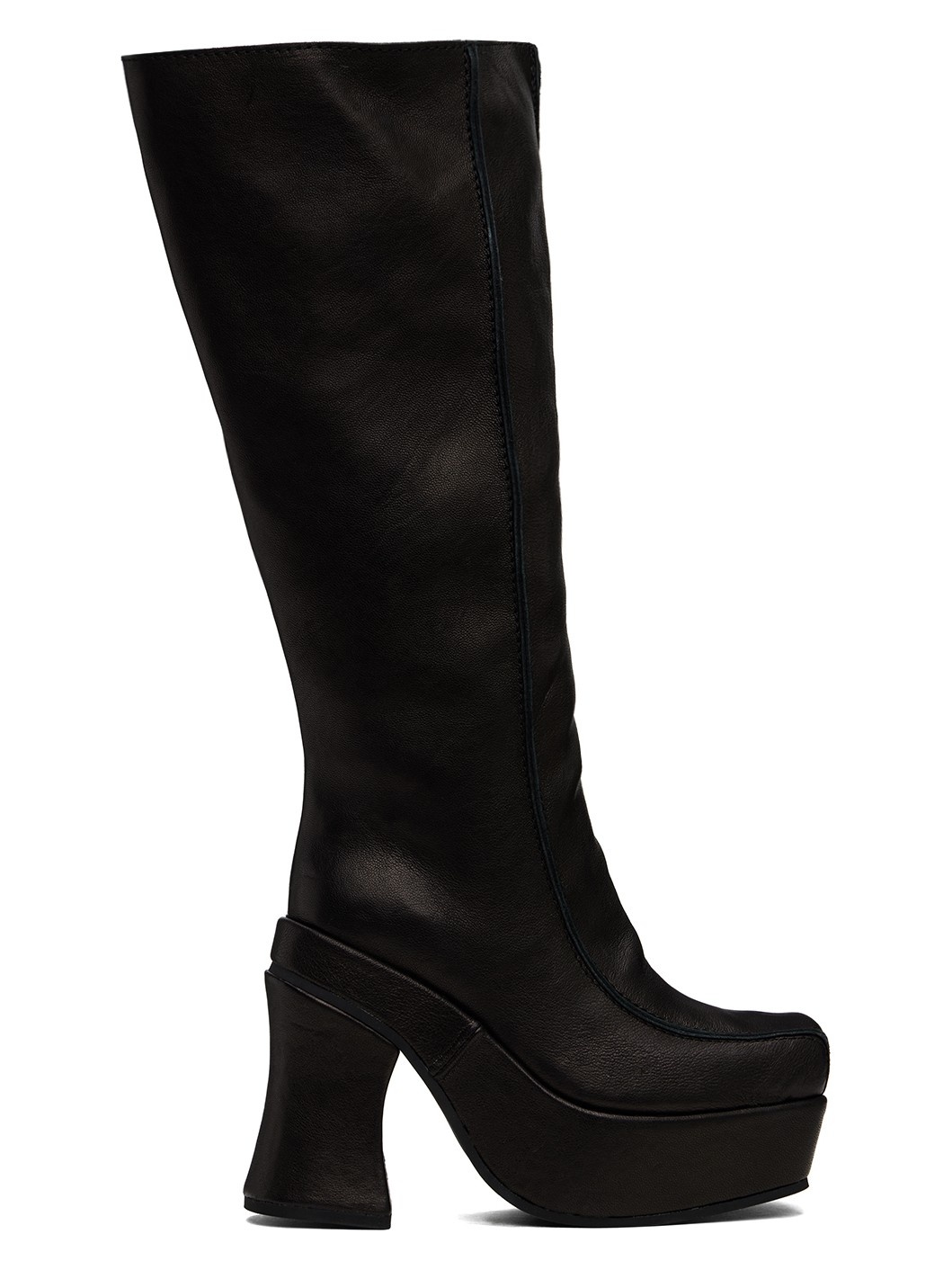 Black Knee High Boots - 1