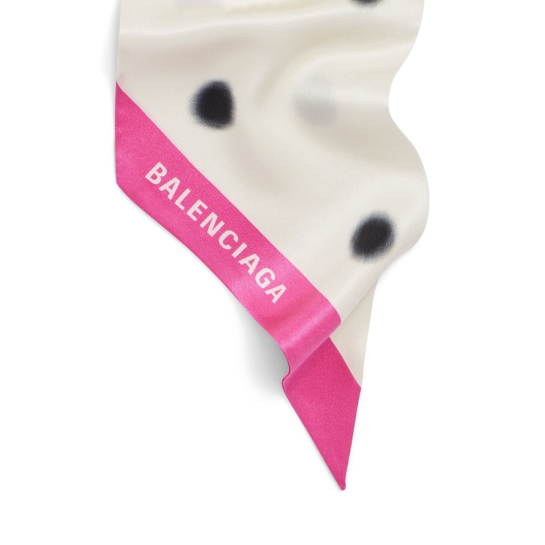 Women's Faded Polka Dot Scarf in Ivory/black - 4