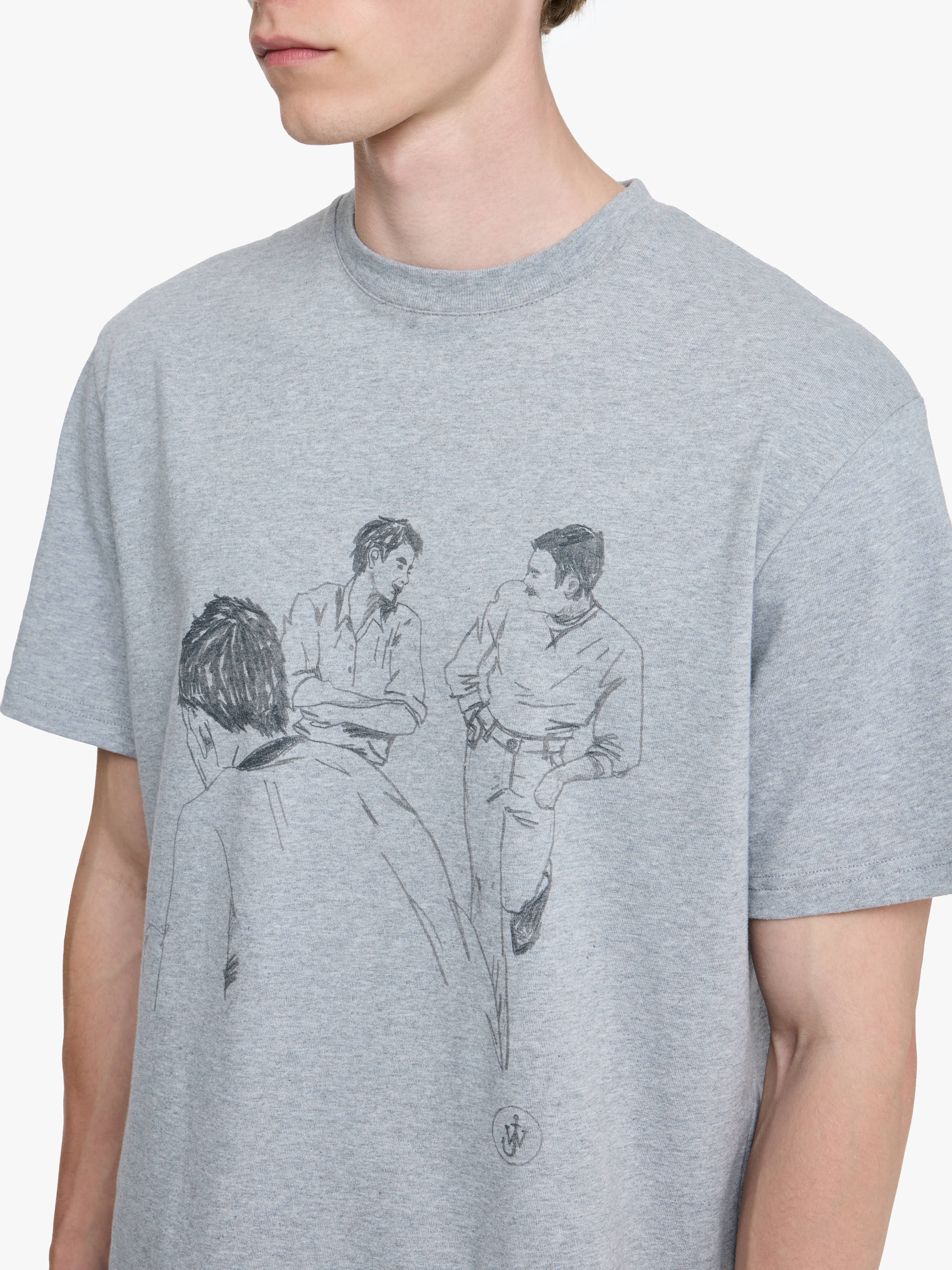 CAFE SCENE PRINTED T-SHIRT - 4
