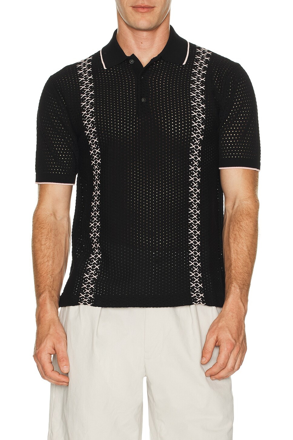 Knit Polo Mesh Stripe - 3
