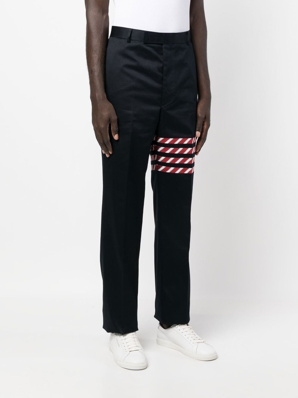 4 Bar stripe straight-leg trousers - 3