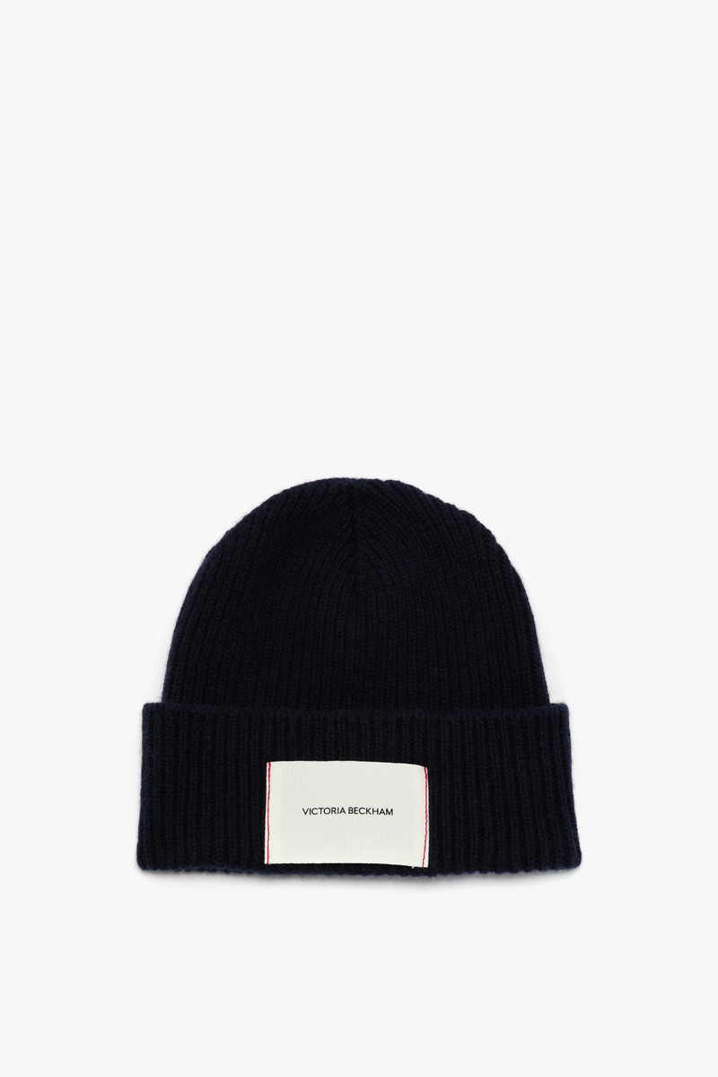 Logo Patch Beanie In Navy-Red 1