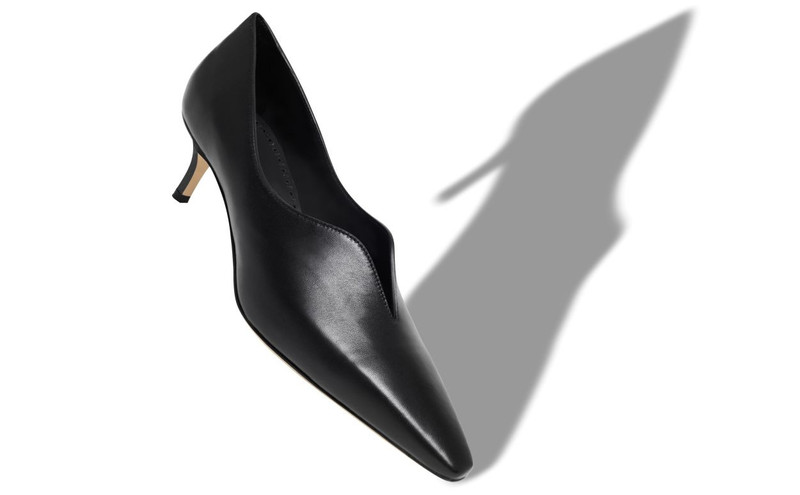 Manolo Blahnik Black Nappa Leather Pumps outlook