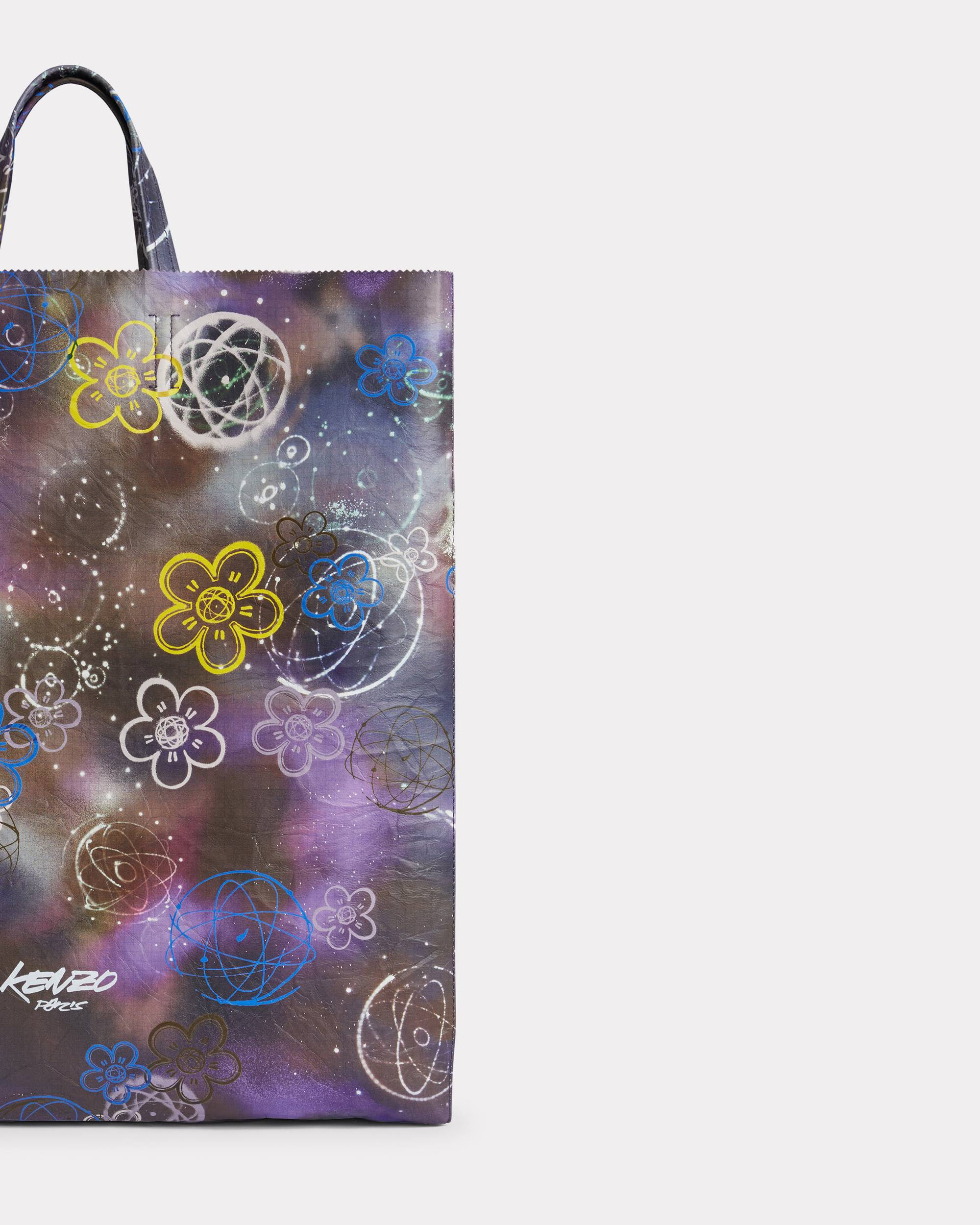 'Kenzo x Futura 2000' large tote bag 'Kenzo Paper' in leather - 3
