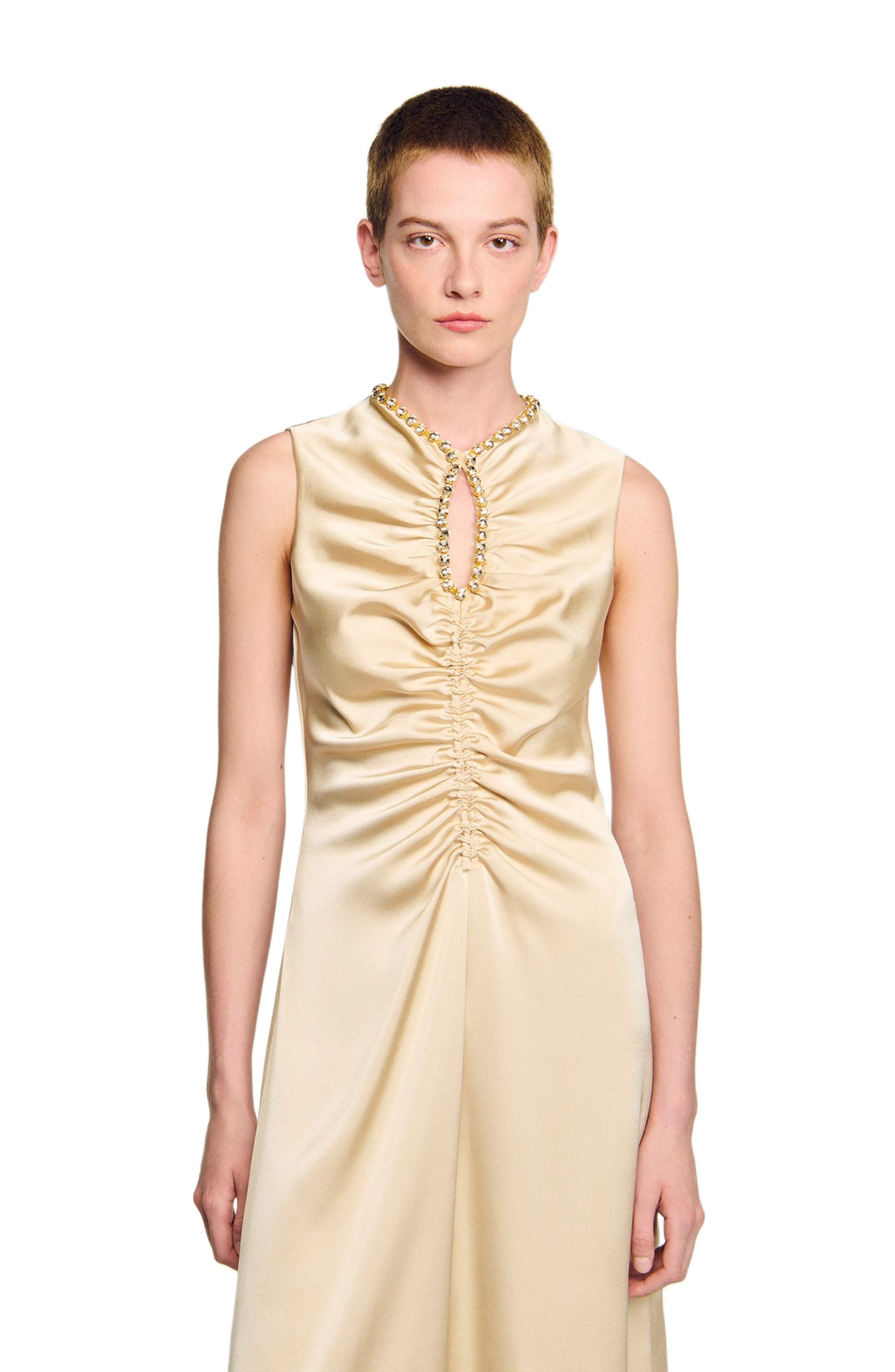 SANDRO Rhinestone midi dress at Nordstrom - 4