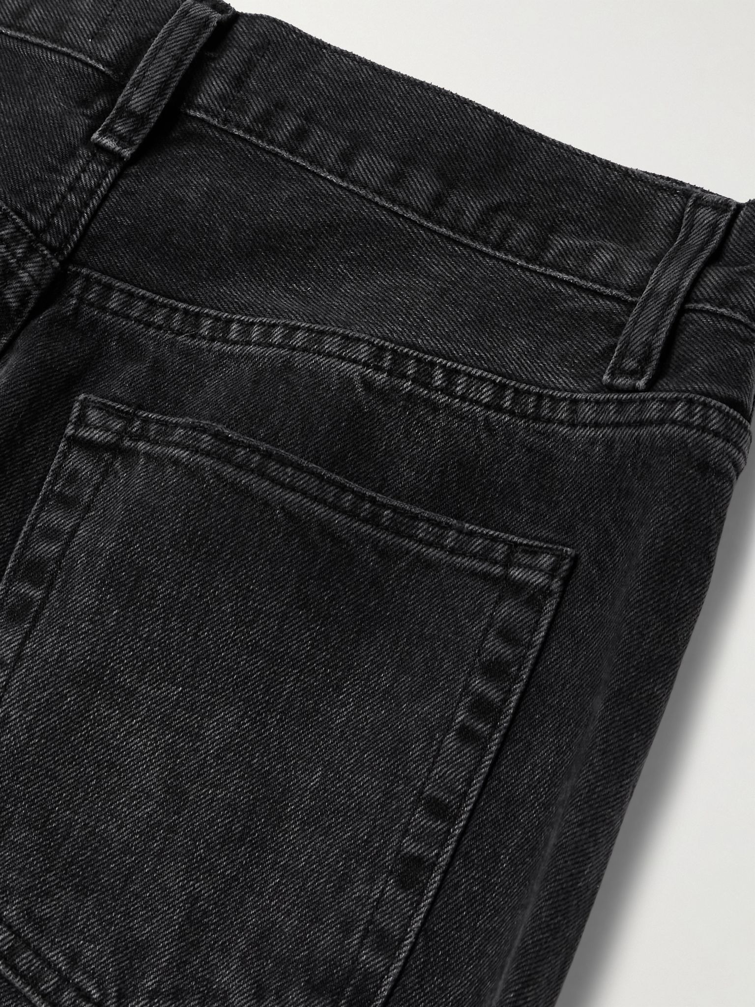 The Bubble cropped frayed high-rise barrel-leg jeans Black - 6