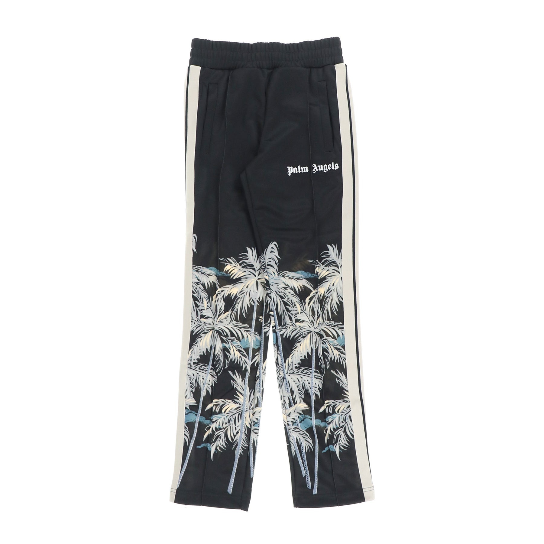 ALLOVER PALMS TRACK PANTS / BLK OFF WHT - 1