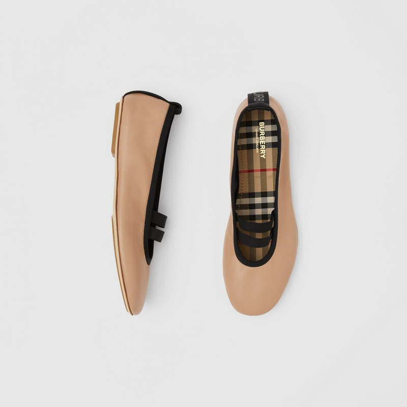 Burberry Logo Detail Lambskin Ballerinas outlook