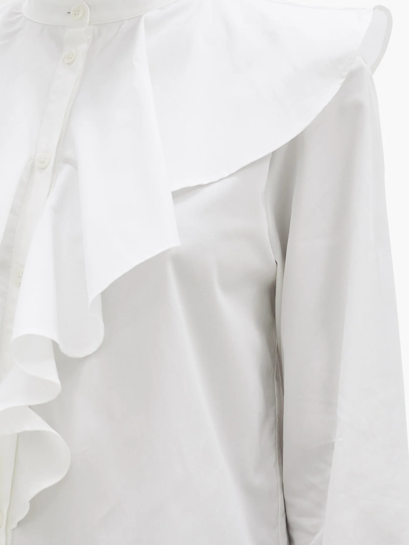 Ruffled cotton-poplin shirt - 3