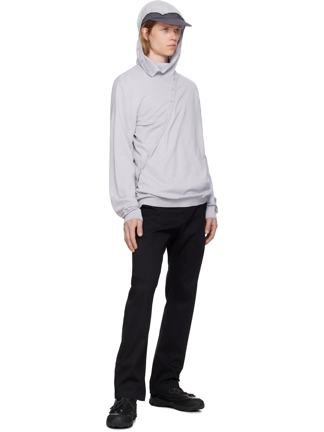 Gray 8.0 Knit Center Hoodie - 4