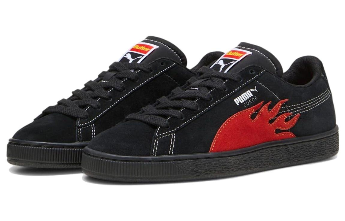 PUMA x Butter Goods Suede Classic Shoes 'Black Red' 396127-01 - 3